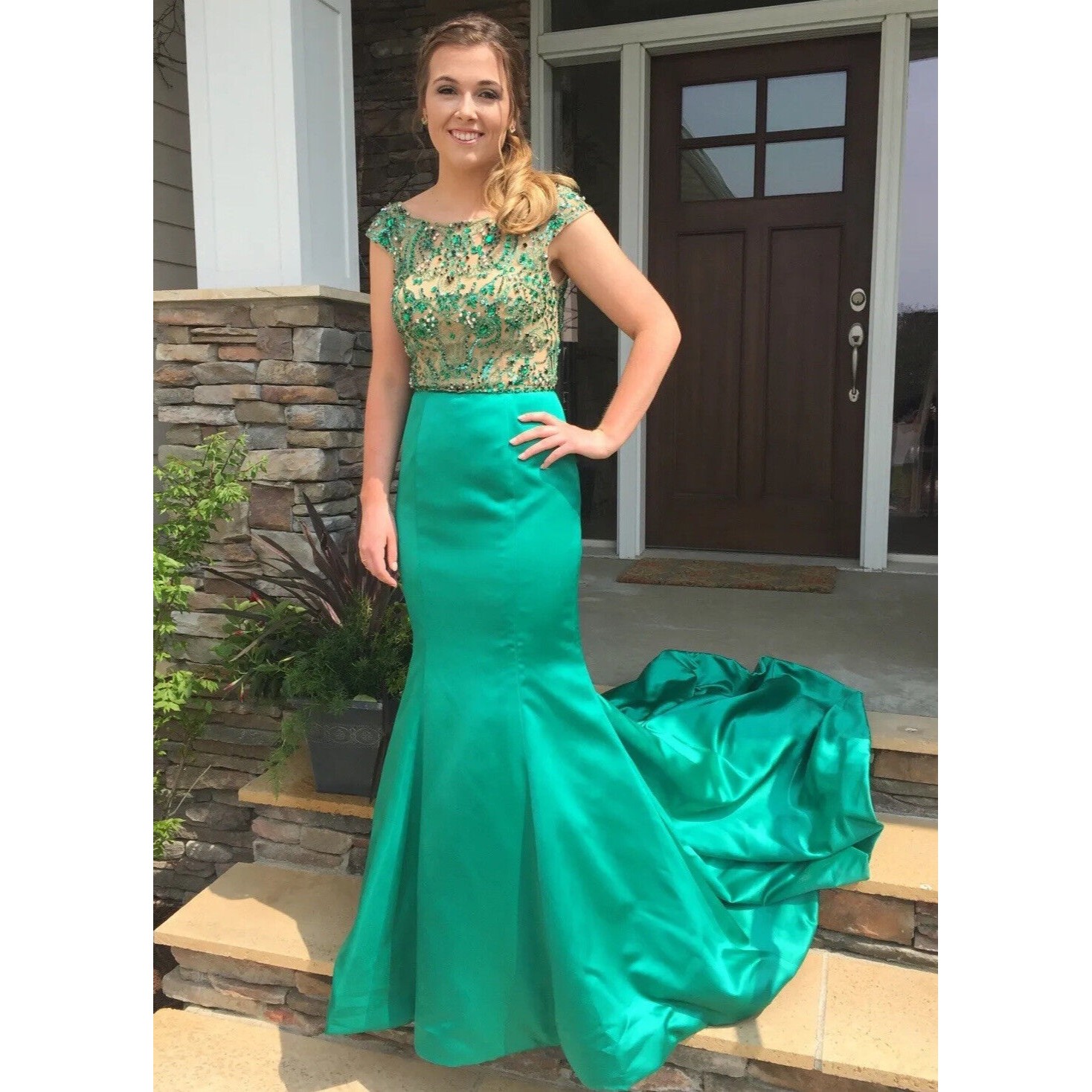 Sherri Hill Size 6 Prom Dress 32358 In Emerald Green Full Length Mermaid Gown